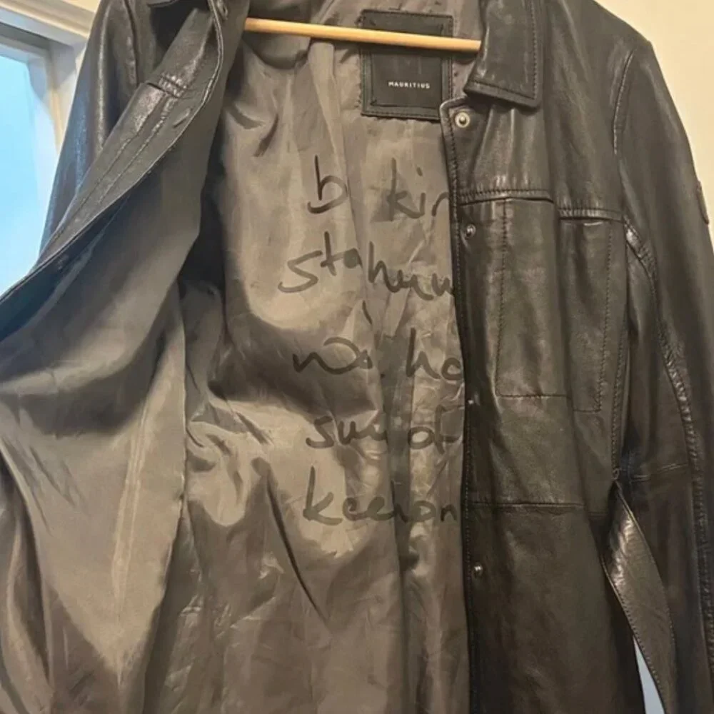 Mauritius Belted Black Leather Jacket - Women’s 4/6 - Picture 3 of 7